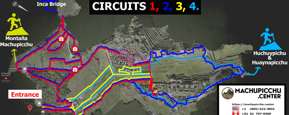 Mappa Circuiti di Machu Picchu